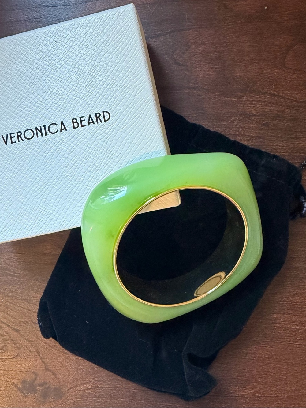 Veronica Beard - Sculpted Resin Bangle Bracelet - Lime Green